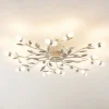 Lindby LED-kattovalaisin Bolonia, pronssi/valkoinen, Ø 80 cm
