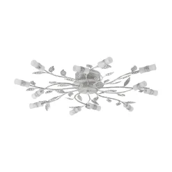 Lindby LED-kattovalaisin Bolonia, pronssi/valkoinen, Ø 80 cm