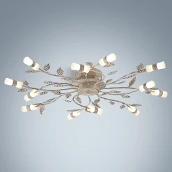 Lindby LED-kattovalaisin Bolonia, pronssi/valkoinen, Ø 80 cm