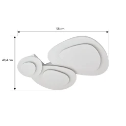 Lindby LED-kattovalaisin Delar, 60 x 60 cm, CCT, himmennettävä