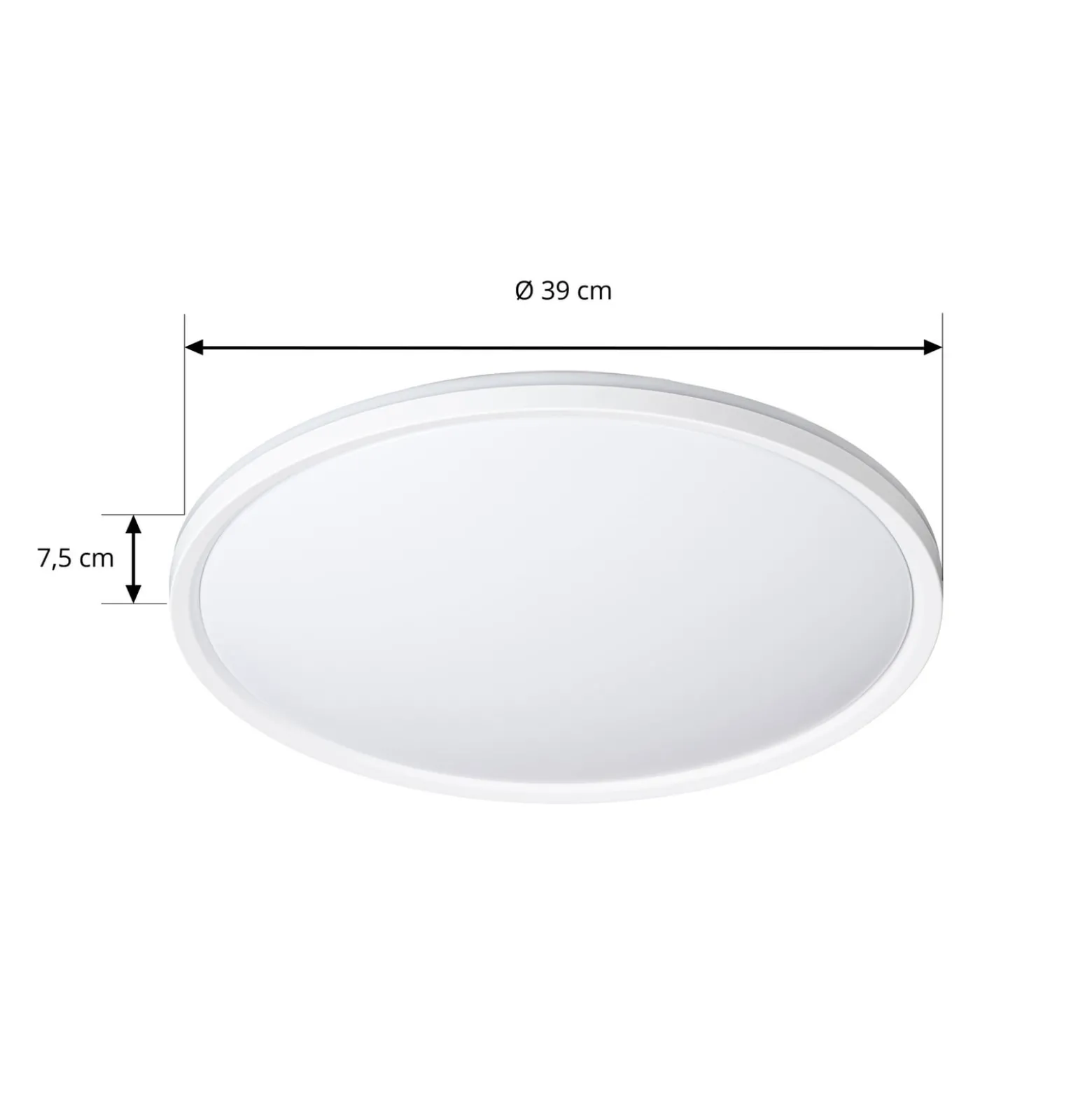 Lindby LED-kattovalaisin Edmund, valkoinen, Ø 39 cm, CCT, IP44