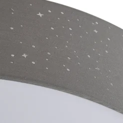 Lindby LED-kattovalaisin Ellamina, 60 cm, vaaleanharmaa, tekstiili
