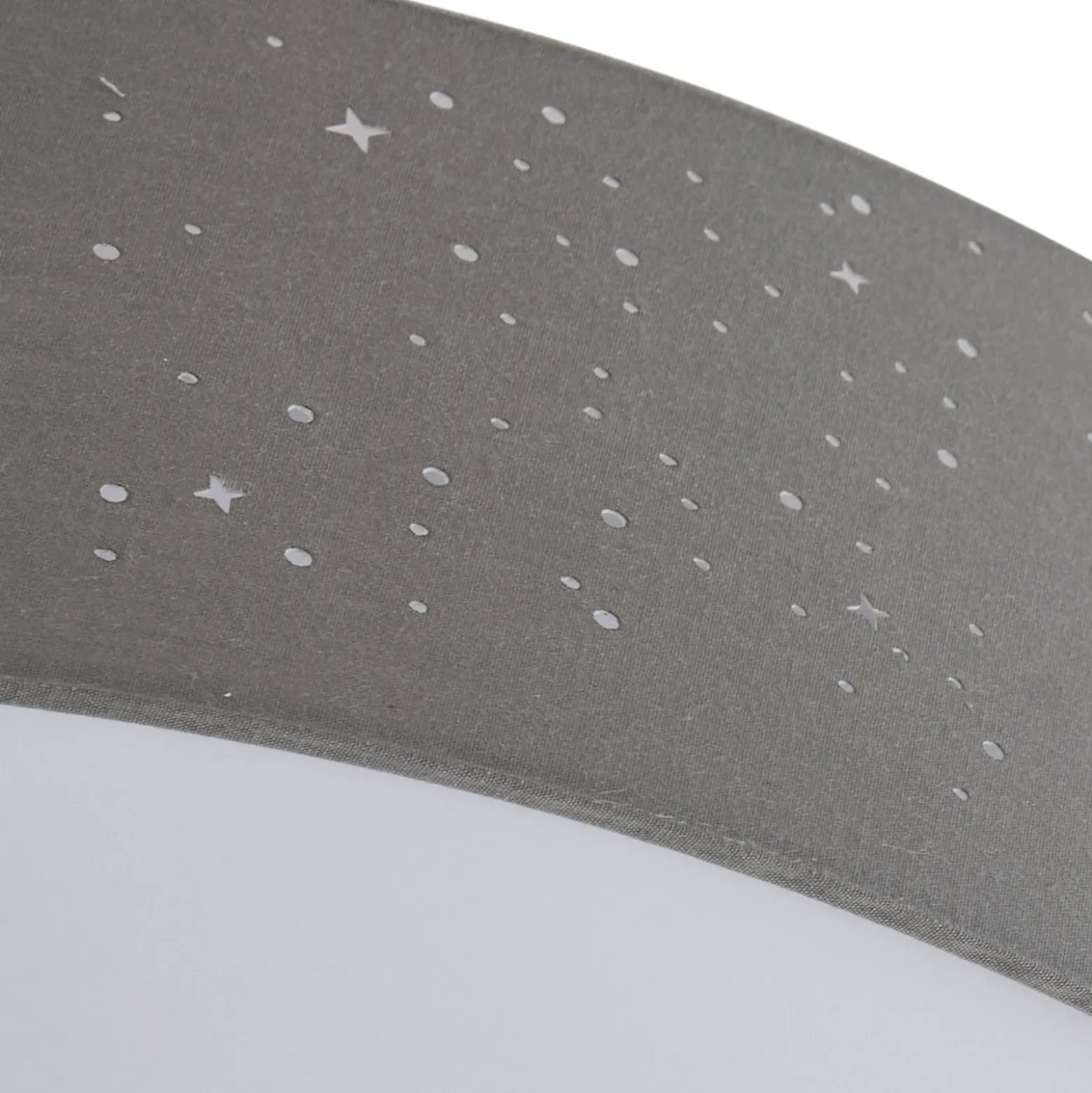 Lindby LED-kattovalaisin Ellamina, 60 cm, vaaleanharmaa, tekstiili