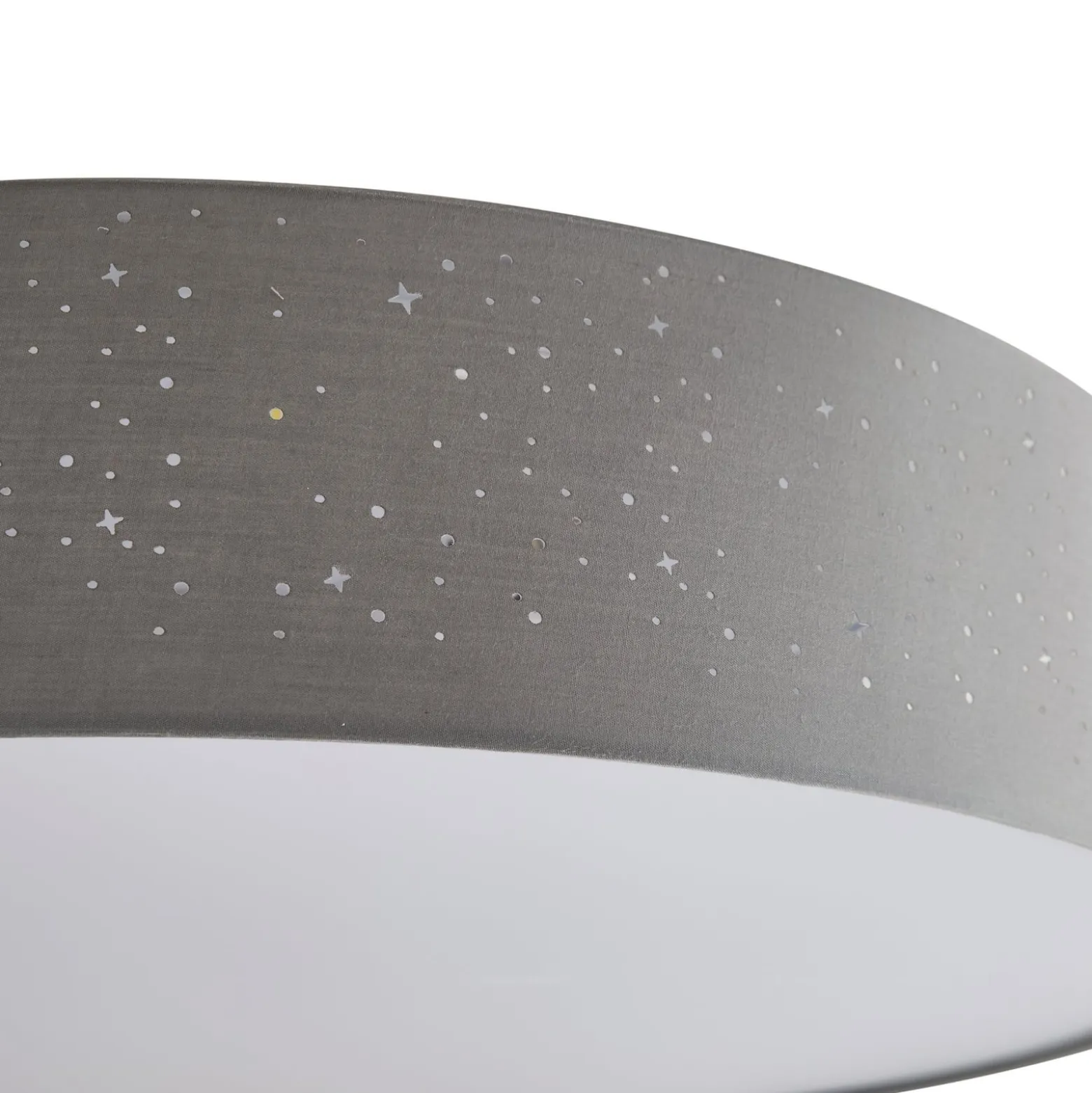 Lindby LED-kattovalaisin Ellamina, 60 cm, vaaleanharmaa, tekstiili