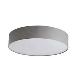 Lindby LED-kattovalaisin Ellamina, 60 cm, vaaleanharmaa, tekstiili
