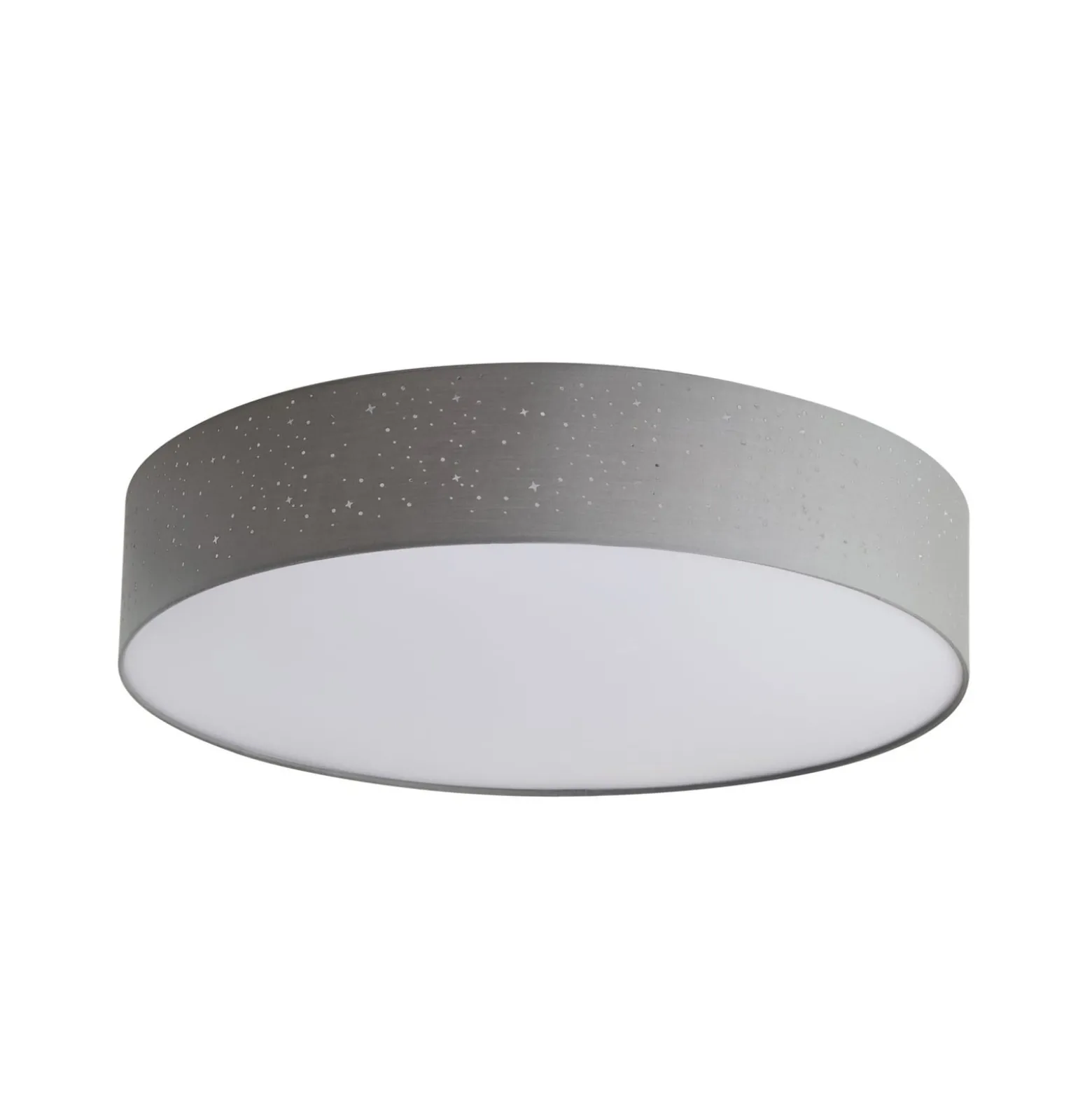 Lindby LED-kattovalaisin Ellamina, 60 cm, vaaleanharmaa, tekstiili