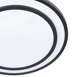 Lindby LED-kattovalaisin Essina, musta, metalli, CCT, himmeä.