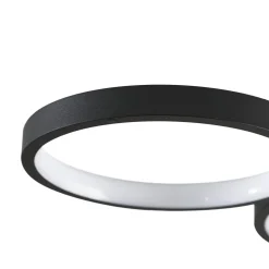 Lindby LED-kattovalaisin Evengeline, musta, alumiini, 88 cm