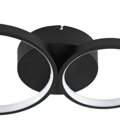 Lindby LED-kattovalaisin Evengeline, musta, alumiini, 88 cm