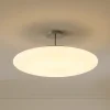 Lindby LED-kattovalaisin Gunda, valkoinen, lasi, Ø 48 cm, himmennettävä