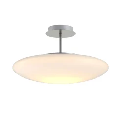 Lindby LED-kattovalaisin Gunda, valkoinen, lasi, Ø 48 cm, himmennettävä