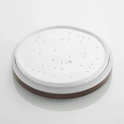 Lindby LED-kattovalaisin Hudsona, halkaisija 49 cm, puu, ruskea