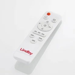 Lindby LED-kattovalaisin Hudsona, halkaisija 49 cm, puu, ruskea