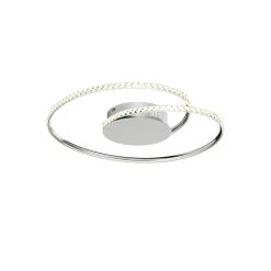 Lindby LED-kattovalaisin Joline, Ø 45 cm, kristalleja, metallia