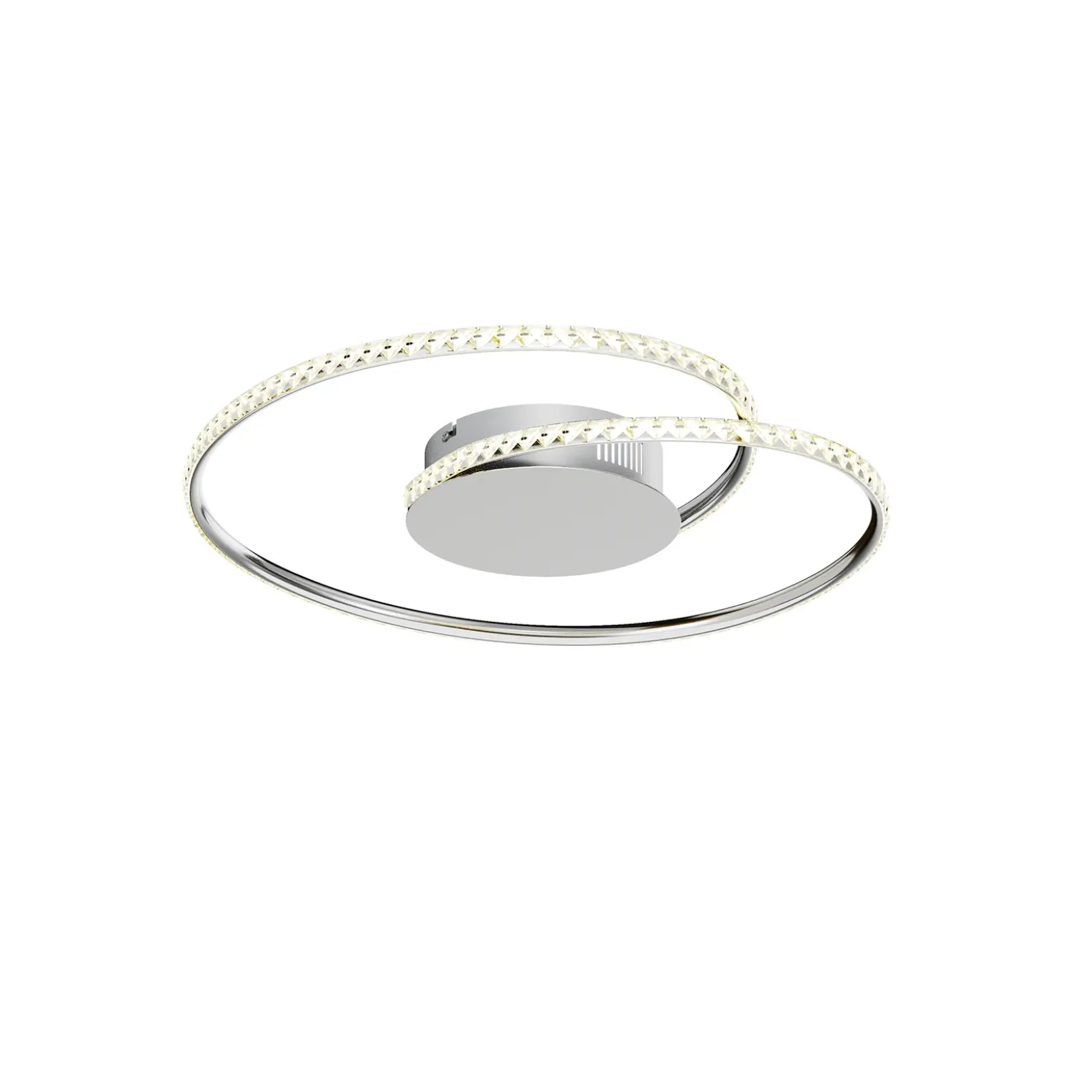 Lindby LED-kattovalaisin Joline, Ø 45 cm, kristalleja, metallia