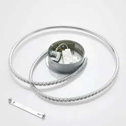 Lindby LED-kattovalaisin Joline, Ø 45 cm, kristalleja, metallia