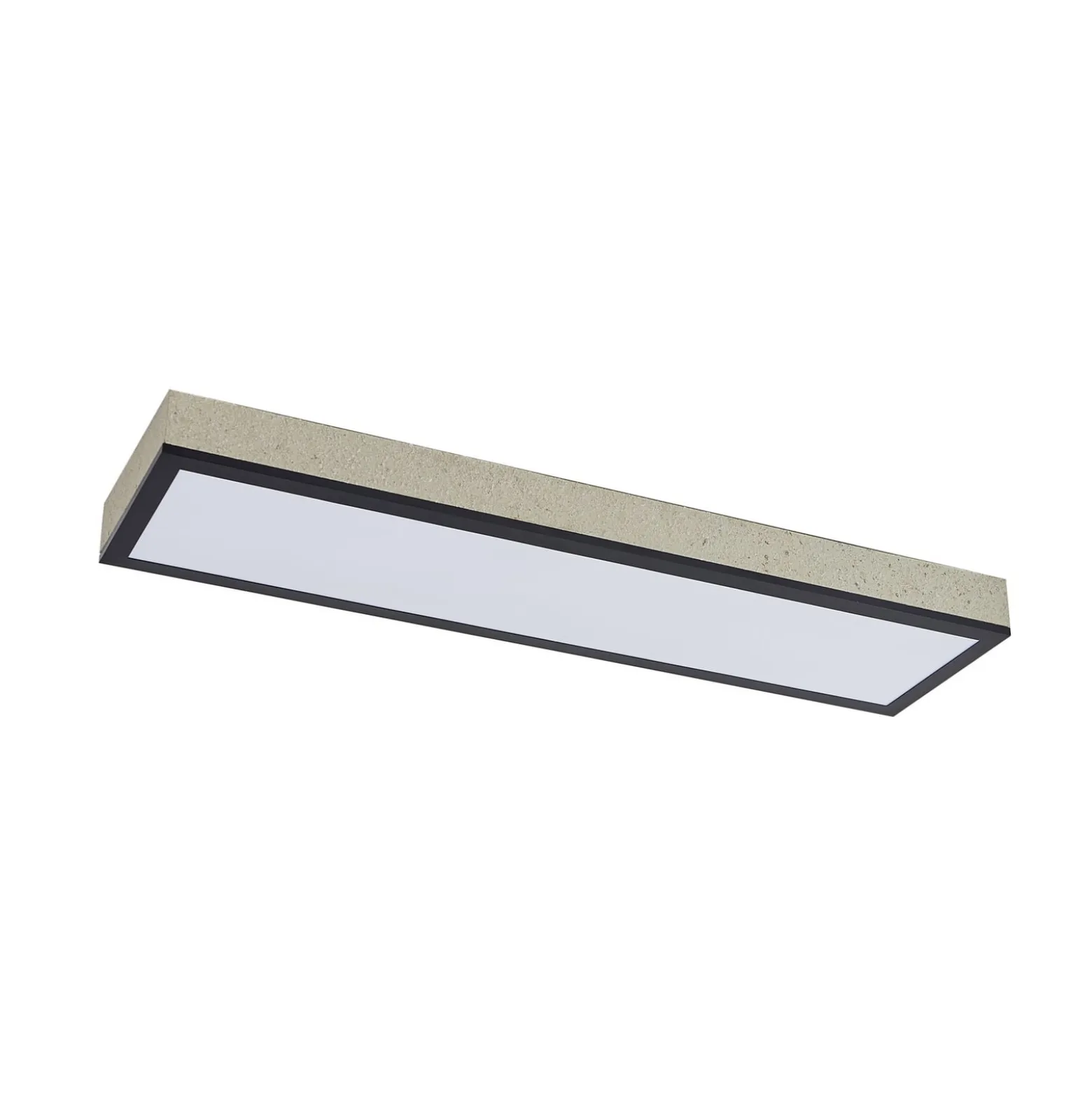 Lindby LED-kattovalaisin Laviona, CCT, himmennettävä, betoni, 80 cm