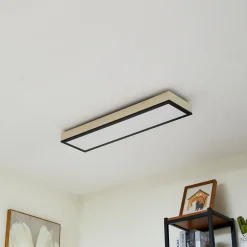 Lindby LED-kattovalaisin Laviona, CCT, himmennettävä, betoni, 80 cm