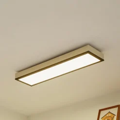 Lindby LED-kattovalaisin Laviona, CCT, himmennettävä, betoni, 80 cm