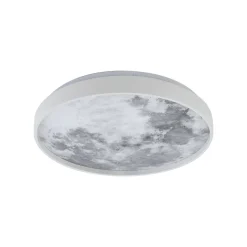 Lindby LED-kattovalaisin Lune, muovia, metallia, 38 cm