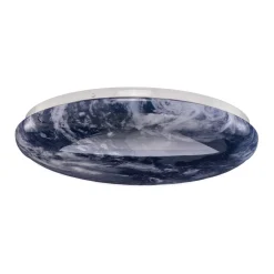 Lindby LED-kattovalaisin Orbi, 38 cm, sininen/valkoinen, muovia