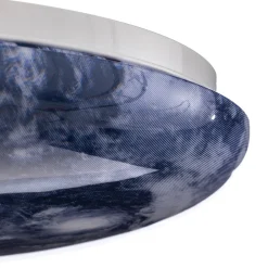 Lindby LED-kattovalaisin Orbi, 38 cm, sininen/valkoinen, muovia