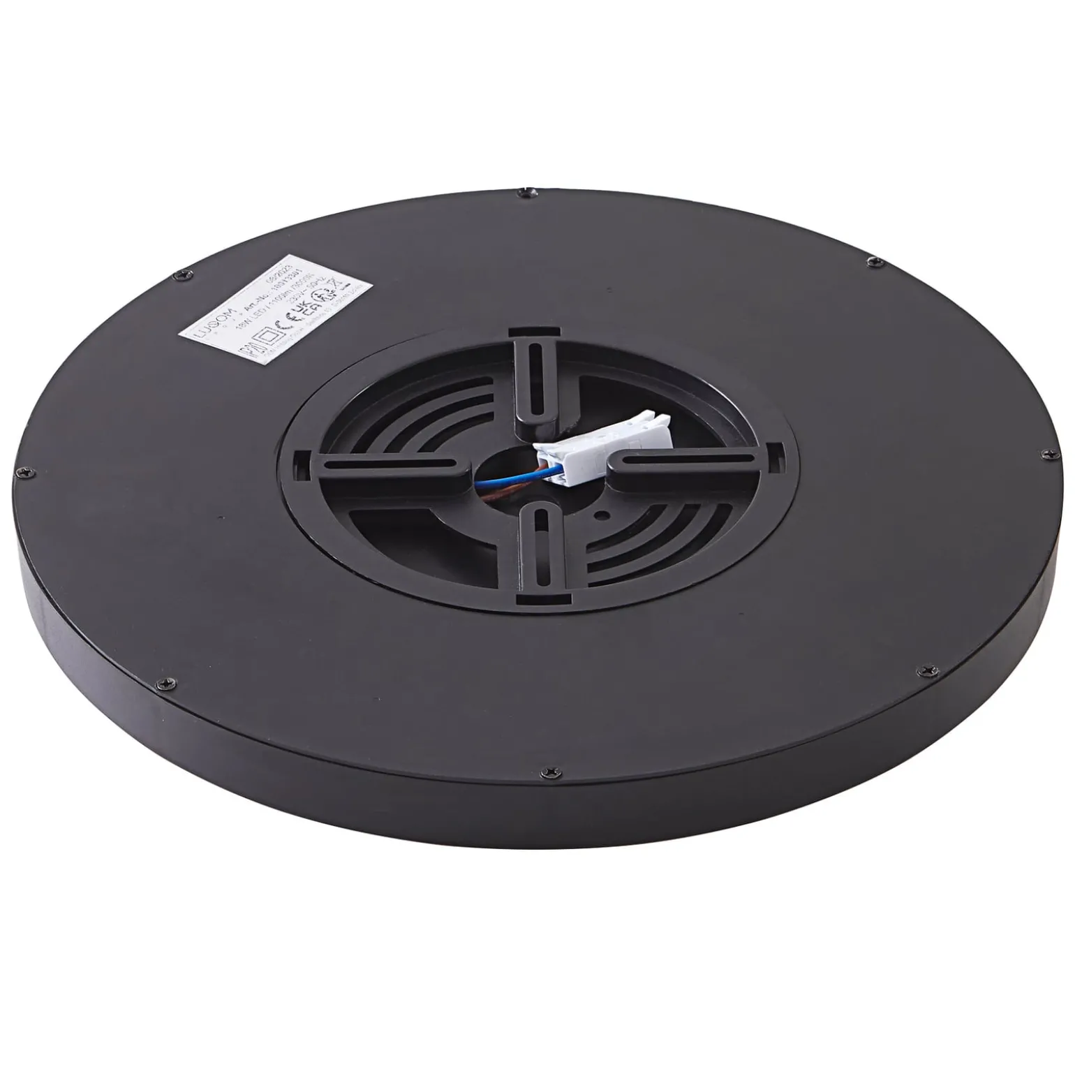 Lindby LED-kattovalaisin Pravin, Ø 30 cm, CCT, musta