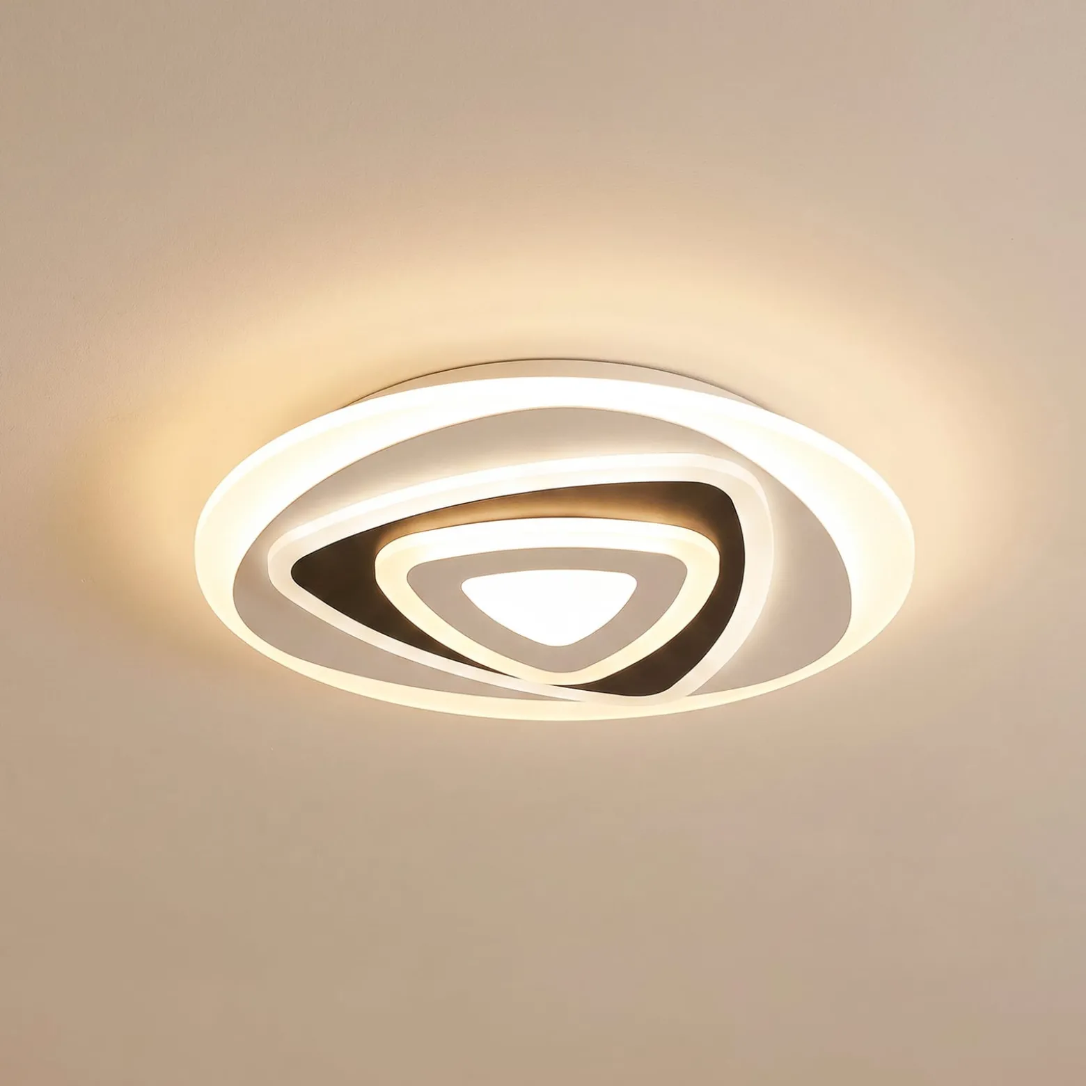 Lindby LED-kattovalaisin Rebeka, Ø 50 cm, CCT, kaukosäädin