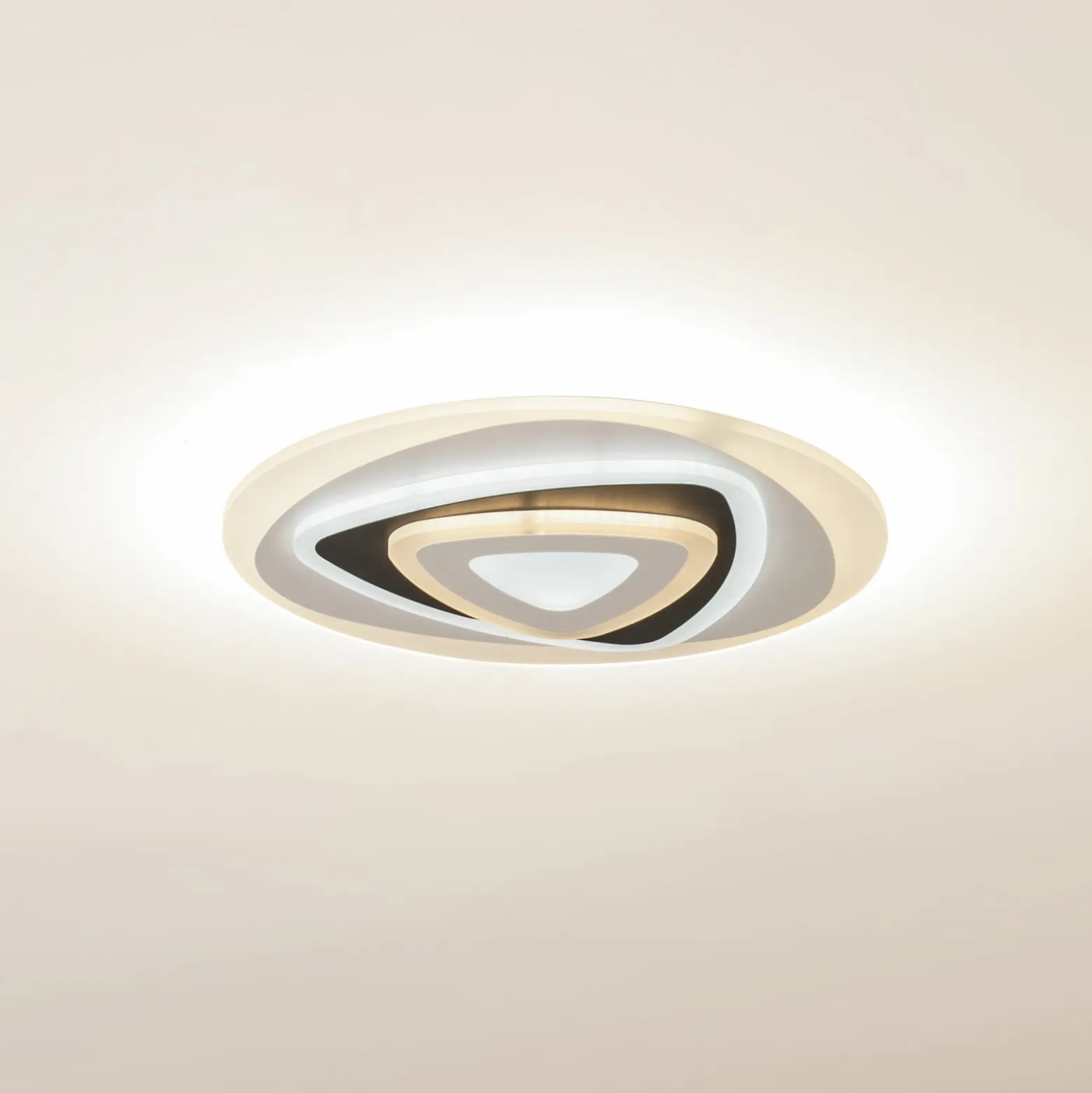 Lindby LED-kattovalaisin Rebeka, Ø 50 cm, CCT, kaukosäädin