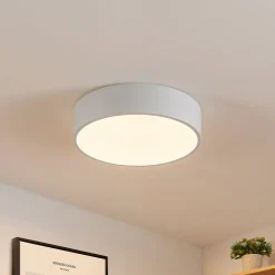Lindby LED-kattovalaisin Simera, Ø 30cm, valkoinen, metallia