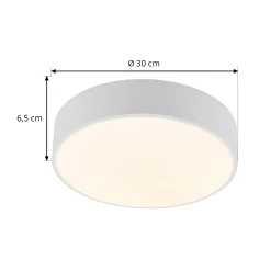 Lindby LED-kattovalaisin Simera, Ø 30cm, valkoinen, metallia