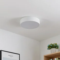 Lindby LED-kattovalaisin Simera, Ø 30cm, valkoinen, metallia