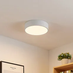 Lindby LED-kattovalaisin Simera, Ø 30cm, valkoinen, metallia