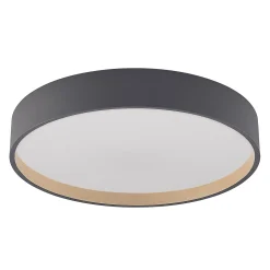 Lindby LED-kattovalaisin Todor, 50 cm, antrasiitti, CCT, puu