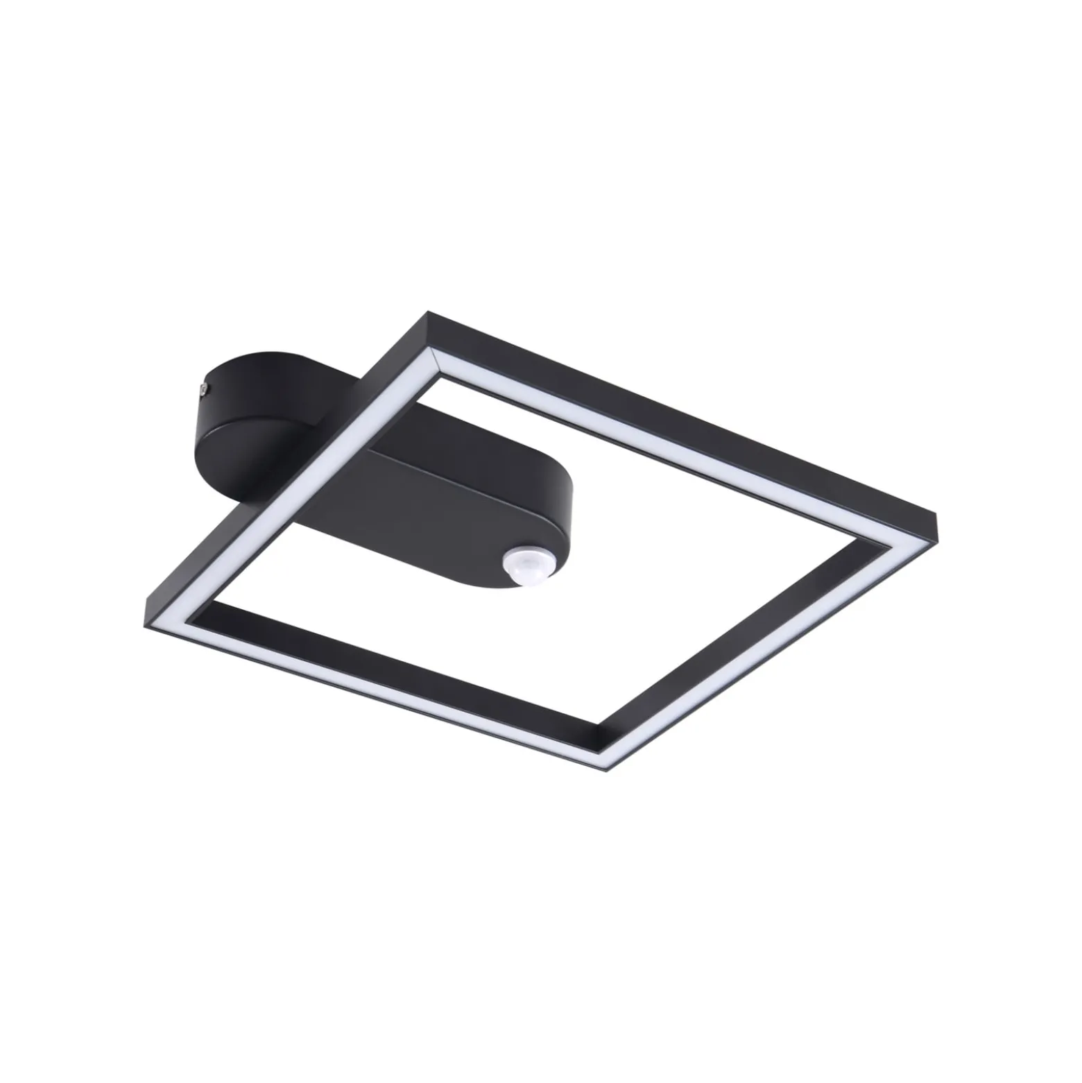 Lindby LED-kattovalaisin Yulla, 34 cm, musta, anturi
