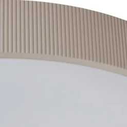 Lindby LED-kattovalaisin Zylo, taupe, Ø49 cm, CCT-himmennettävä