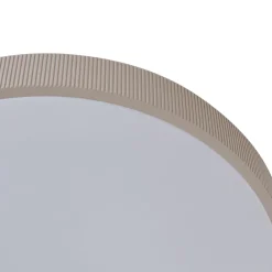Lindby LED-kattovalaisin Zylo, taupe, Ø49 cm, CCT-himmennettävä