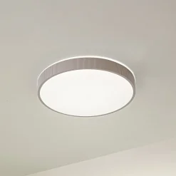 Lindby LED-kattovalaisin Zylo, taupe, Ø49 cm, CCT-himmennettävä