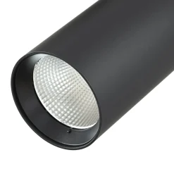 Lindby LED-kiskospotti Linaro, musta, Ø 7 cm, alumiini, CCT