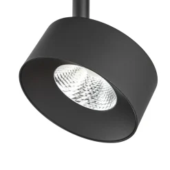 Lindby LED-kiskospotti Linaro, musta, Ø 9,5 cm, 3 000 K