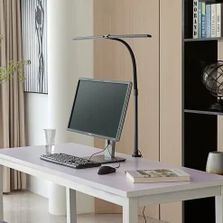 Lindby LED-klipsilamppu Nilay, korkeus 97,5 cm, CCT, kotitoimisto