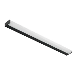 Lindby LED-kylpyhuoneen seinävalaisin Ulisan, 89 cm, musta, kulmikas