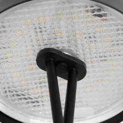Lindby LED ladattava pöytävalaisin Janea CROSS, musta, metallia