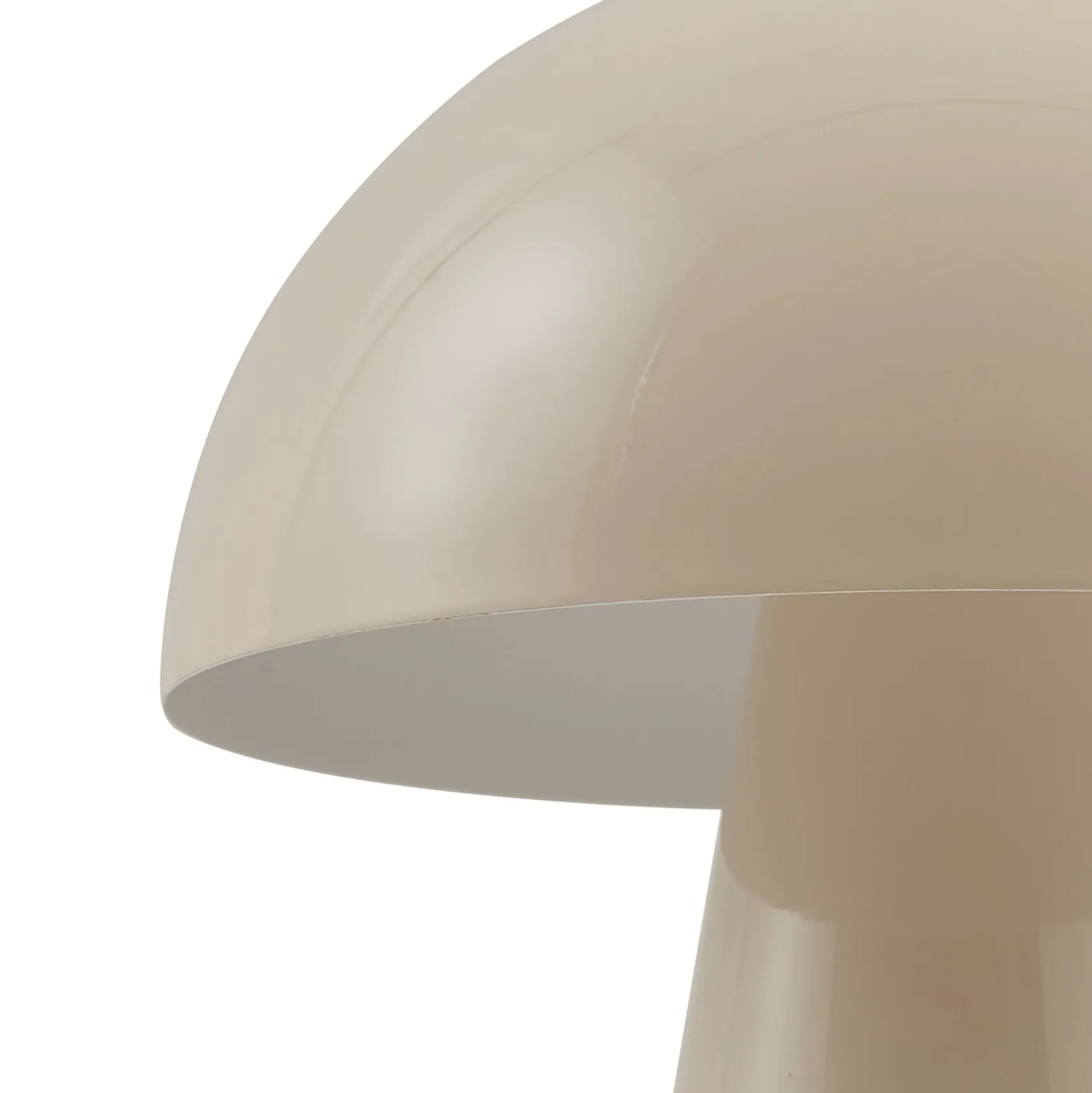 Lindby LED-ladattava pöytävalaisin Nevijo, beige, Ø20cm, USB, himmennin