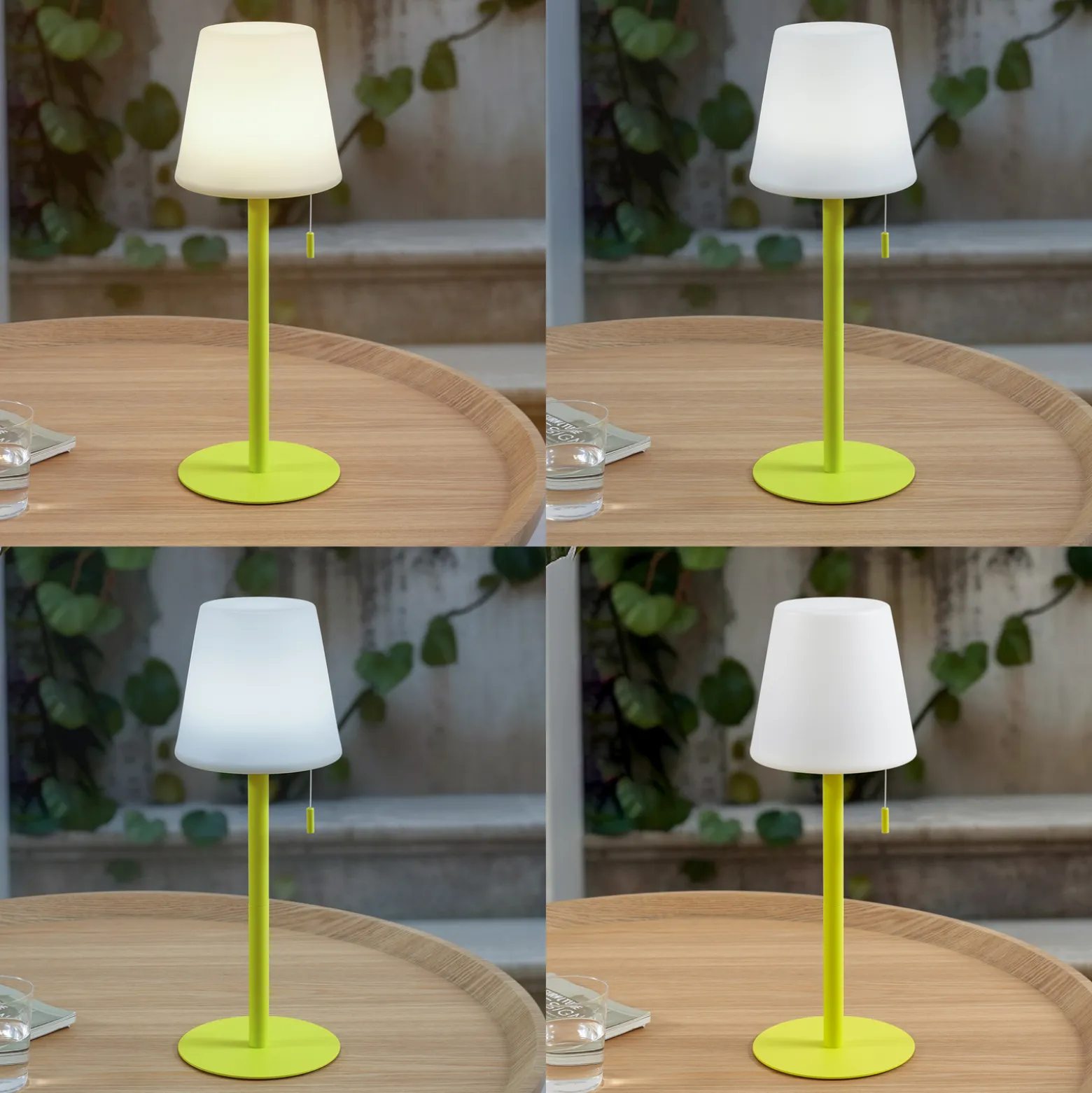 Lindby LED-ladattava valaisin Azalea keltainen alumiini CCT