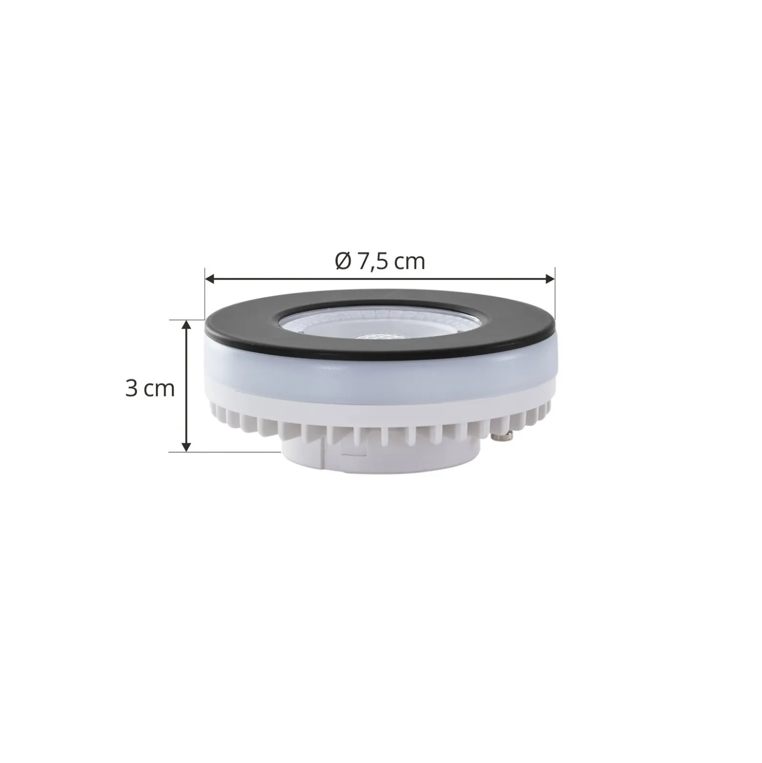 Lindby LED-lamppu, GX53, 4,8 W, musta, 2700 K, 7,5 x 3 cm
