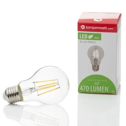 Lindby LED-lamppu, hehkulanka, E27, 4 W, kirkas, 2700 K