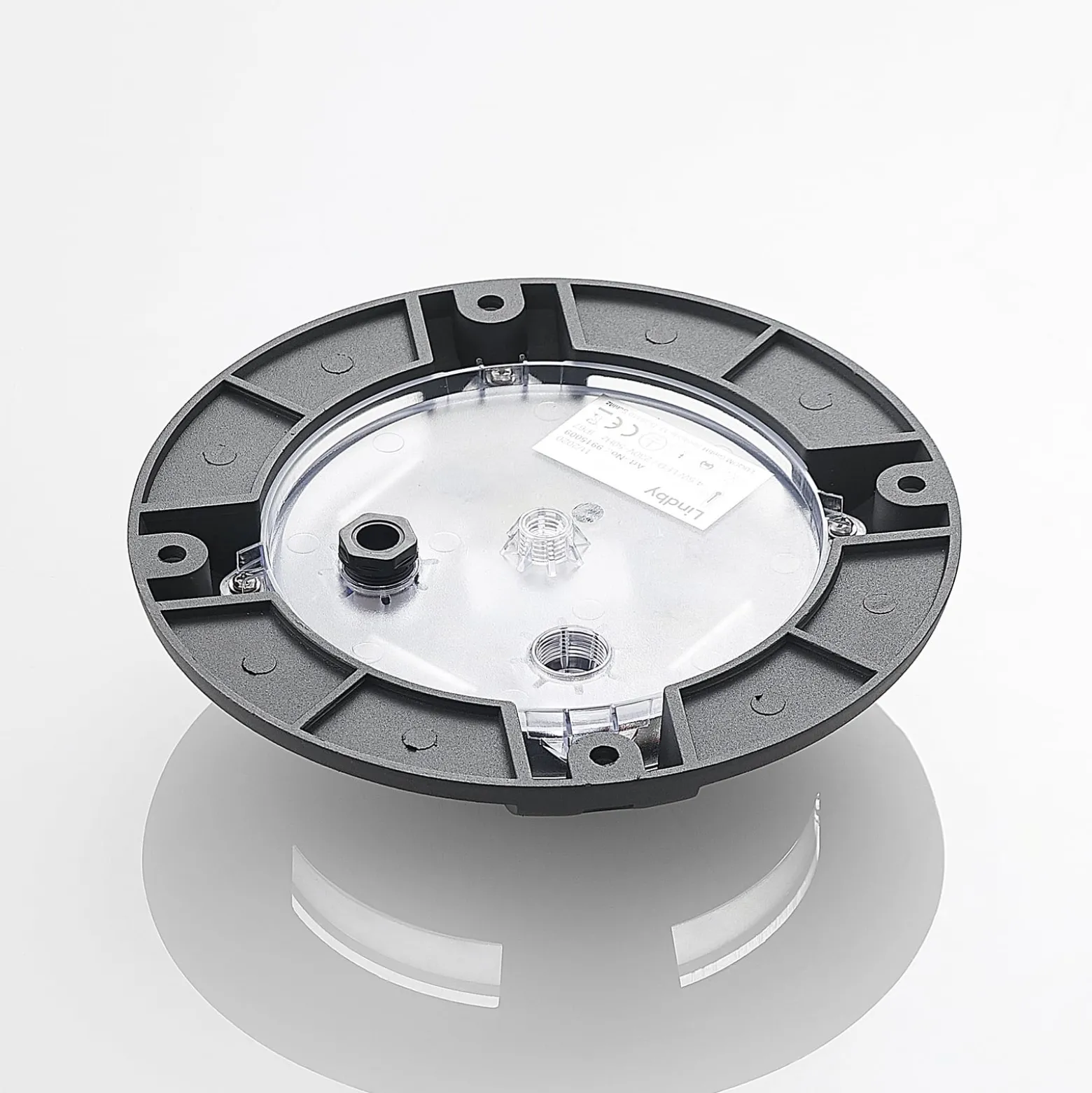 Lindby LED-lattiapistevalaisin Cormac, 4-valo, Ø 21 cm, IP67