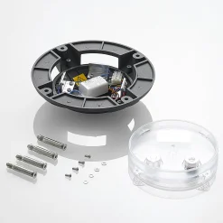 Lindby LED-lattiapistevalaisin Cormac, 4-valo, Ø 21 cm, IP67