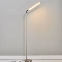 Lindby LED-lattiavalaisin Jabbo, 163 cm, nikkeliä, metallia